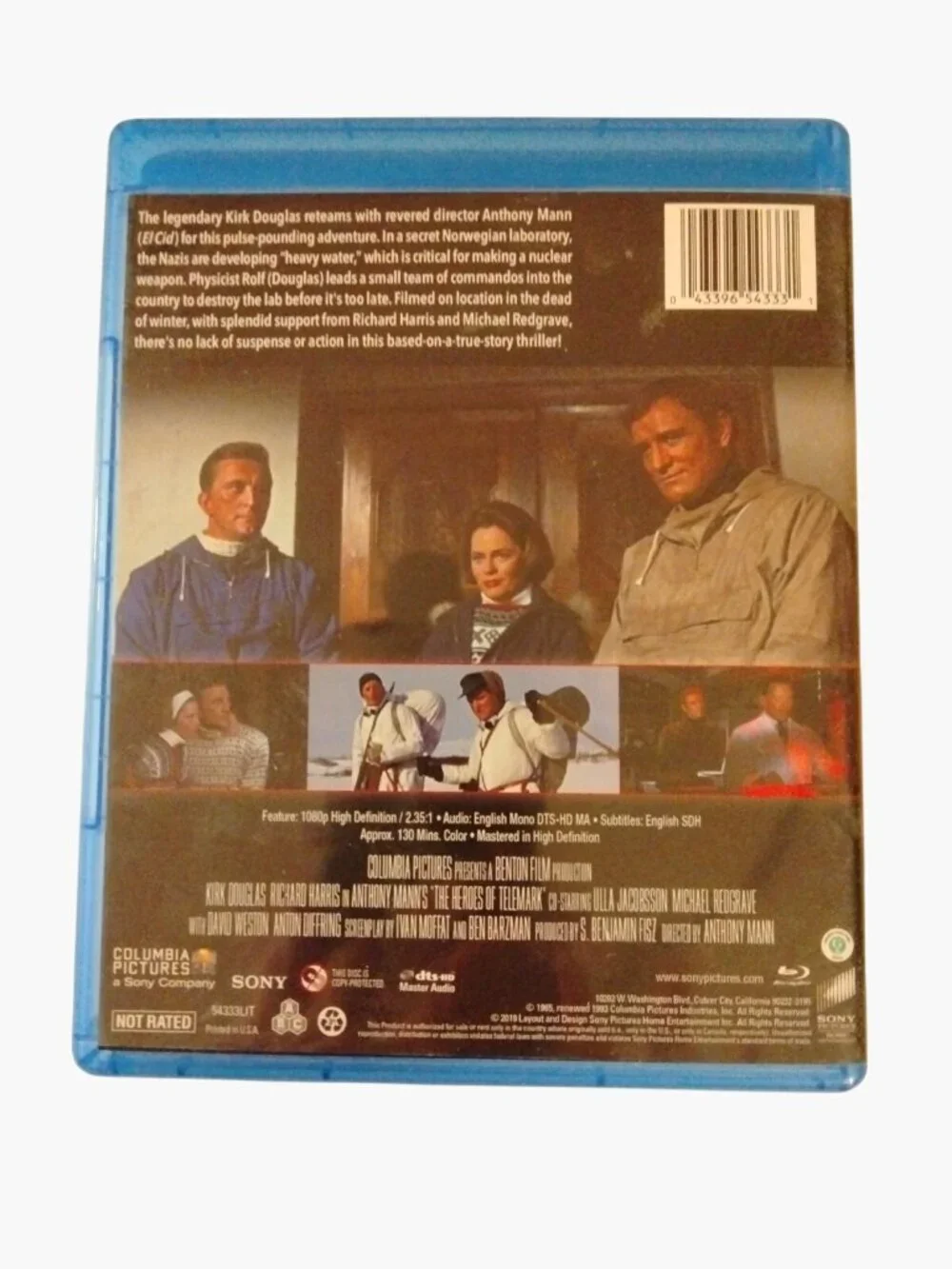 The Heroes Of Telemark BluRay Movie Kirk Douglas  Richard Harris 1965